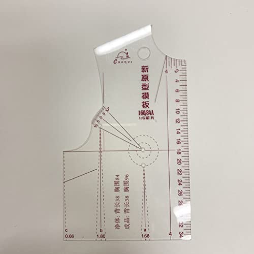 1:5 Small Garment for Doll Toys Clothing Ruler Templates Design Ruler Plastic Pattern Making Measuring Tailor Sewing Too Plastic
