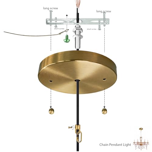 6Inches Light Canopy Kit with Heavy Duty Replacement Ceiling Cover Plate & Mounting Hardware for Lighting Fixtures Chandelier Light Pendant Light Wall Lamp kit or DIY Project (Bronze) - color: Bronze