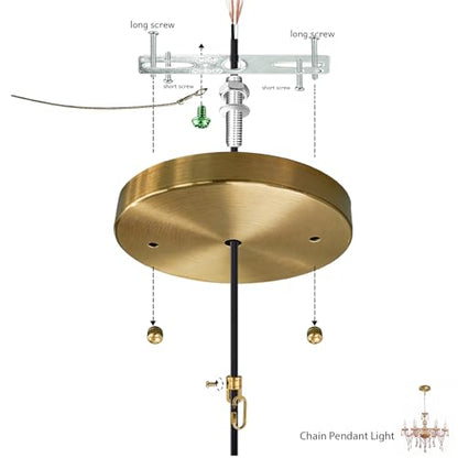 6Inches Light Canopy Kit with Heavy Duty Replacement Ceiling Cover Plate & Mounting Hardware for Lighting Fixtures Chandelier Light Pendant Light Wall Lamp kit or DIY Project (Bronze) - color: Bronze