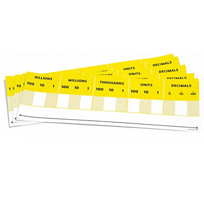 Didax 211498 Educational Resources Desktop Place Value Cards-Set of 10, Multicolor, 15 x 5 in