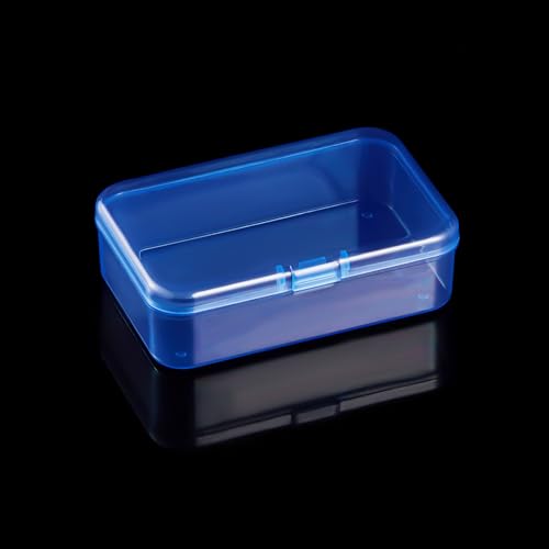 12 Pieces Mini Rectangular Plastic Storage Boxes, Blue, 3.3x2.2x1 inch - color: Blue, size: 3.3 x 2.2 x 1 in