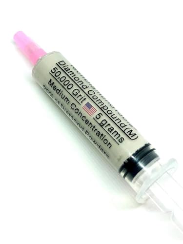 TechDiamondTools Diamond Polishing Compound Polishing Paste USA Made 50,000 Grit 0-0.5 Microns for Marble Glass Metal Rock Jewelry Resin Silver Chrome Gemstone with 25% of Diamond Powder - size: 50,000 grit/0-0.5 microns