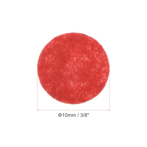 HARFINGTON 200pcs Round Felt Circles, 10mm 3/8" Pre Cut Felt Craft Pads Non-Woven Mini Felt Fabric Circles for DIY Sewing Handcraft Cut Projects Craft Finishing, Red - color: Red, size: 10mm