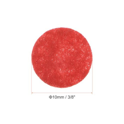 HARFINGTON 200pcs Round Felt Circles, 10mm 3/8" Pre Cut Felt Craft Pads Non-Woven Mini Felt Fabric Circles for DIY Sewing Handcraft Cut Projects Craft Finishing, Red - color: Red, size: 10mm