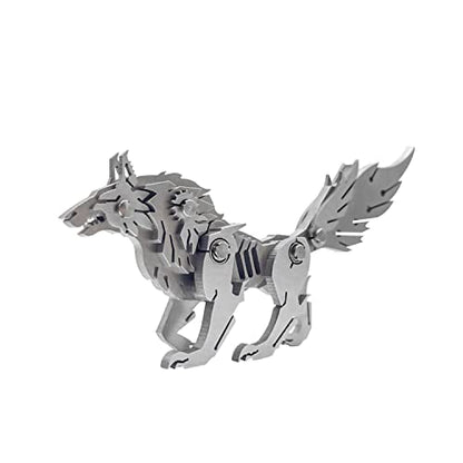 FILASLFT Metal Puzzles for Adults, Mechanical Wolf 3D Metal Puzzle - color: A1-wolf-silvery