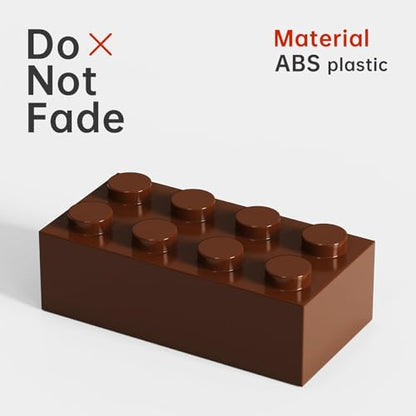 500 Piece Brown Bricks Bulk, Brown 2x4 Building Bricks Flat, Compatible with Lego Parts and Pieces: 2x4 Brown Bricks(Color: Brown) - color: 2x4 Brick Brown
