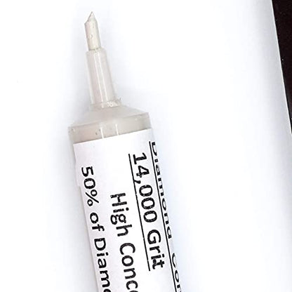 TechDiamondTools Diamond Polishing Compound Polishing Paste USA Made 14,000 Grit 0-1 Microns for Marble Glass Metal Rock Jewelry Resin Silver Chrome Gemstone with High Concentration of Diamond Powder - size: 14,000 grit / 0-1 microns