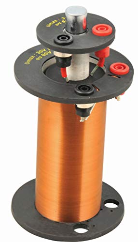 Eisco Labs Demonstration Induction Coil with Primary Coil, Secondary Coil, and Cylindrical Magnet - Core 160mm Long, 15mm Diameter (RoHS Compliant)