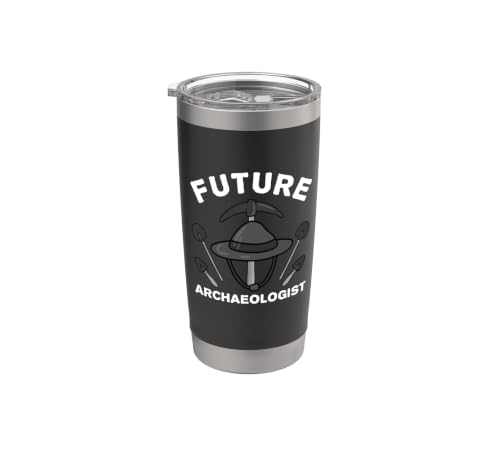 Cool Archaeology For Men Women Kids Archaeologist Students Stainless Steel Insulated Tumbler - color: Black