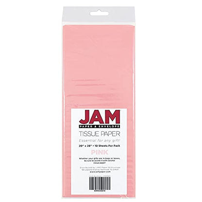 JAM PAPER Tissue Paper - Pink - 10 Sheets/Pack - color: Pink, size: 10 Count (Pack of 1)
