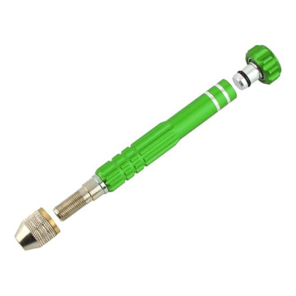 Larcele Pin Vise Drill, 3 Jaw Chuck Capacity 0" to 1/8" SDZKQ-02 (Green) - color: Green