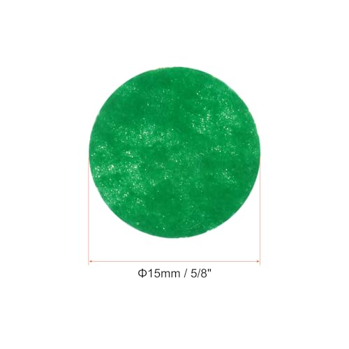 HARFINGTON 200pcs Round Felt Circles, 15mm 5/8" Pre Cut Felt Craft Pads Non-Woven Mini Felt Fabric Circles for DIY Sewing Handcraft Cut Projects Craft Finishing, Green - color: Green, size: 15mm