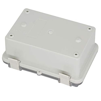 Zulkit Junction Box ABS Plastic Dustproof Waterproof IP65 Electrical Boxes Hinged Shell Outdoor Universal Project Enclosure Clear Cover with 2 Cable Glands 5.9 x 3.9 x 2.8 inch (150x100x70 mm) - size: 5.9" x 3.9" x 2.8"