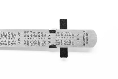 PEC Tools 6" Metal Pocket Ruler, 32nds/64ths & Decimal Equivalent, 5pcs - color: Decimal Equivalent Chart, size: 5