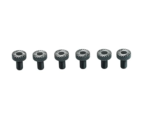 Guyker Guitar Bridge Saddle Fine Tuning Screws Set with Sunburst Top for Tremolo Bridge System Replacement Part Black (FR-003, 6PCS) - color: FR003-BK-6pcs