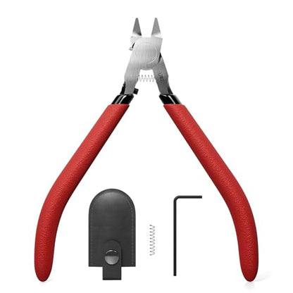 U02 Ultra-thin Single Edge Model Nippers 4.9in Plastic Sprue Cutter - color: Red