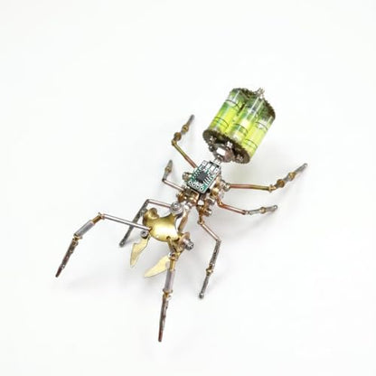 Steampunk 3D Metal Ant Puzzle Model for Adults – Mechanical DIY Assembly Kits 150+ Pcs Unique Desk Decor Christmas & Birthday Gift for Father Husband (Gatling Ant) - style: Gatling Ant