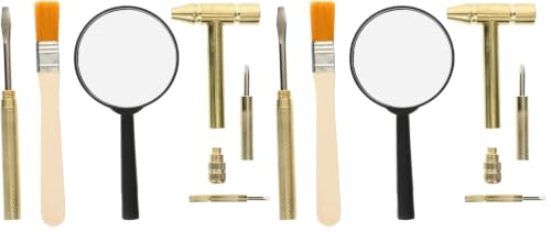 1 Set Dinosaur Dig Tools Kit: Archaeological Excavation Tool Set with Mini Hammer Chisel Brush Scraper Kit (Pack of 2) - size: 12.50X6.20X1.50CM (Pack of 2)