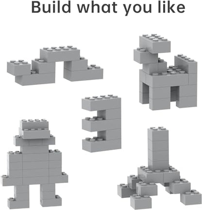 500 Piece Light Gray Bricks Bulk, Gray 2x4 Building Bricks Flat, Compatible with Lego Parts and Pieces: 2x4 Light Grey Bricks(Color: Light Gray), A0001 - color: 2x4 Brick Light Gray