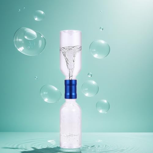 Tornado Maker, Bottle to Bottle Transfer Connectors, 2pc Clear Bottles, No Leak, Tornados Toys for Kids, Weather Science Experiment Toy