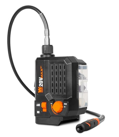 WEN 20V Max Cordless Variable Speed Rotary Tool Station with Flex Shaft and 40 Accessories (Tool Only – Battery Not Included) (20923BT) - style: Cordless (Tool-Only)