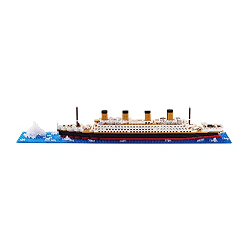 Titanic Building Block Set, Micro Building Briks Cruise Ship Model Kit with Detailed Iceberg Scene, Creative Collectible Gift for Adults and Teens ( 1872PCS )