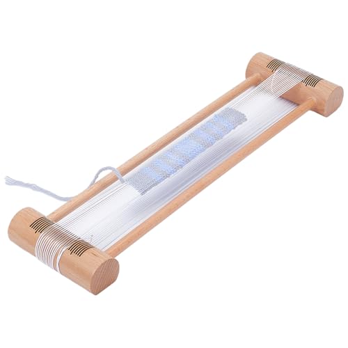 BENECREAT Wooden Weaving Tool, Tan Wood Embroidery Floss Bobbin Rectangle Weaving Tool for Loom Weaving Supplies Tablet Weaving Loom Weaving Supplies