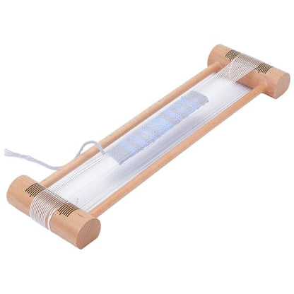 BENECREAT Wooden Weaving Tool, Tan Wood Embroidery Floss Bobbin Rectangle Weaving Tool for Loom Weaving Supplies Tablet Weaving Loom Weaving Supplies