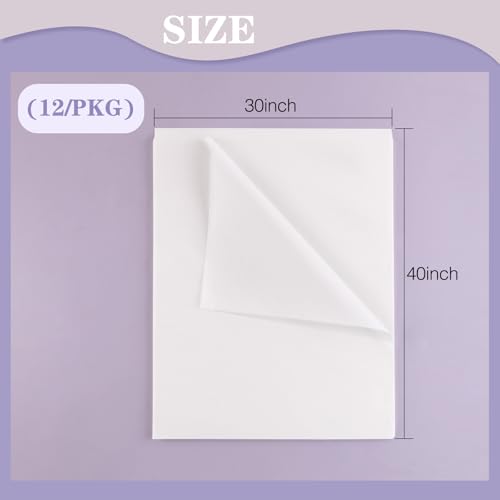 Lineco Acid-Free Unbuffered Interleaving Tissue Paper, 30"x40" (Pack of 12) - color: White, size: Pack of 12