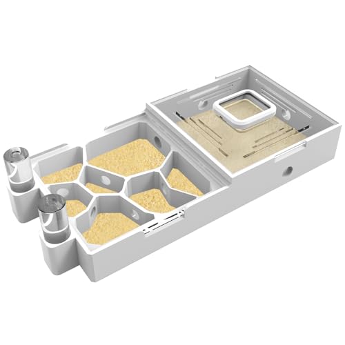 Nest Farm for Live Ants and Queen - Ant Farms with Yellow Sand Observation Transparent Ant Farm for Adults 3D Printed Nest Ant Workshop Castle Ant Garden Queen (Kit-A) - style: Model-A