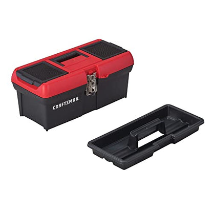 CRAFTSMAN Tool Box, Lockable, 16 in., Red/Black (CMST16901) - size: 16 inches