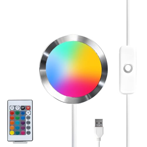 1PCS Remote Control RGB Light LED Lamp Kit 001,Power Failure Memory Function for Bambu Lab Multicolor Makerworld for Anycubic Makeronline 3D Printer Light DIY Hardware Model Parts USB - color: New 1 PCS RGB LED Light