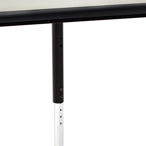 Amazon Basics Adjustable Height Rectangular Classroom Activity Table, Writing Desk for School and Home, Grey Top/Black Edge, 47" W x 29" L x 30" H