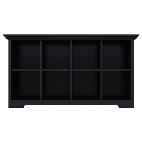 OSCHF 8-Cube Open Bookcase with Base, 2-Tier Low Cabinet, Black - color: Black, size: 8-Cube