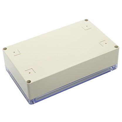 LeMotech ABS Plastic Junction Box Dustproof Waterproof IP65 Electrical Enclosure Box Universal Project Enclosure Grey with PC Transparent Clear Cover 8 x 4.7 x 2.2 inch（200 x120 x56 mm） - size: 8" X 4.7" X 2.2"