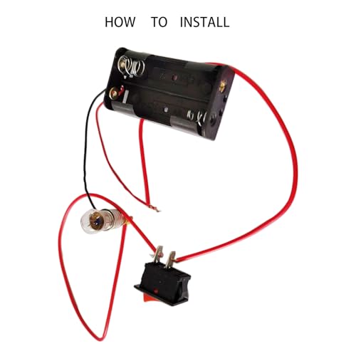 1set Electrical Circuit Experiment Kit Black DIY Physics - color: Black, size: 2.5V