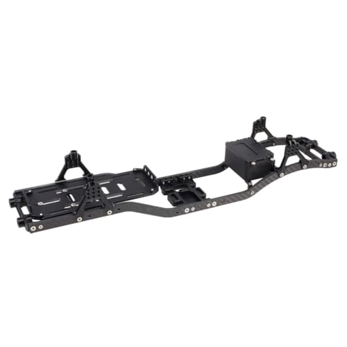 1/10 RC Crawler Metal Chassis Kit for Axial SCX10 II Rock Off Road Truck - color: Black