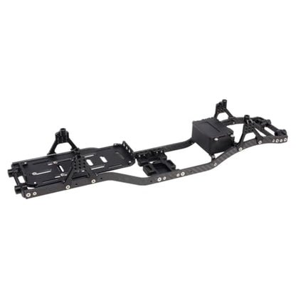 1/10 RC Crawler Metal Chassis Kit for Axial SCX10 II Rock Off Road Truck - color: Black