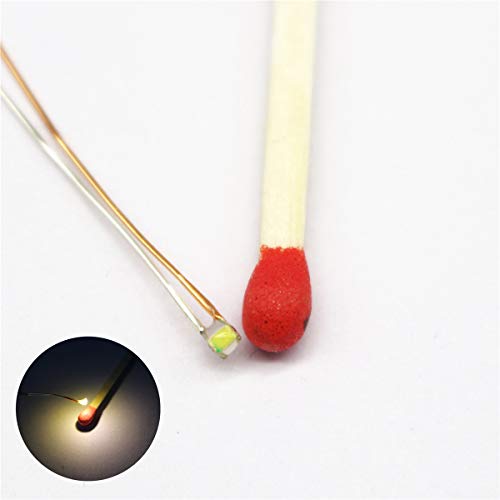25pcs Pre-soldered Micro Litz Wired Leads Warm White SMD Led 0603 + Muti-Resistor New - color: (2)Warm White, size: 25pcs