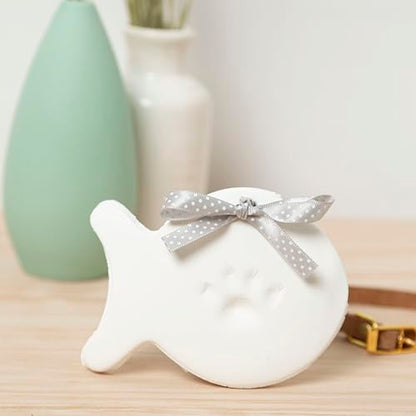 Pearhead Cat Paw Print Keepsake, Fish Shape Hanging Keepsake for Pets - color: Fish Cat's Pawprint Keepsake, size: 1-Pack