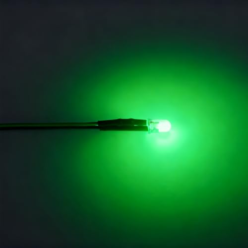 20PCS 12V 5mm Pre-Wired Green LED Diodes with Resistor, Includes 20 Black Mounts & 5-Meter Waterproof Tape, for Automotive Indicators, DIY Electronics, and Equipment Status Lights - color: Green