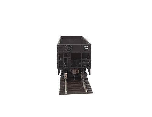 Walthers Trainline 40' Offset Quad Hopper with Metal Wheels Ready to Run N&W - style: Norfolk & Western (black; Block N&W, Hamburger Logo)