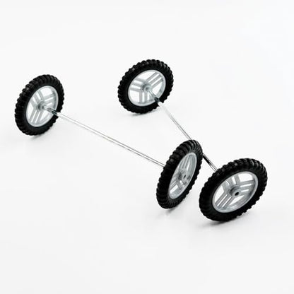 10PCS RC Toy Wheel 2.5mm Dia Shaft RC Car Motorcycle Rubber Tire Wheel with Round Rod Shaft Axles for RC Car Motorcycle DIY Model Toy Replace Parts (2.5x41mm) - style: 2.5x41mm