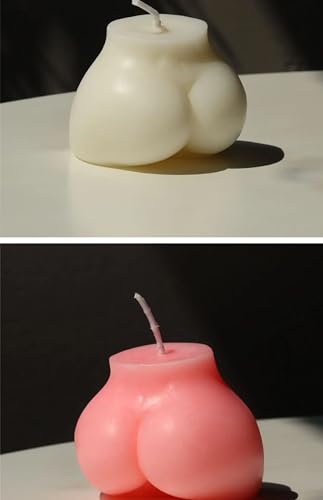 Candle Molds - Silicone Mold for Candles Making, DIY 3D Moulds for Soy Wax, Beeswax, Scented Candle, Valentine's Day Gifts (Butt) - color: Butt