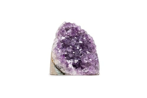 1.5 to 2 Lb Amethyst Crystal Geode From Uruguay – 4" to 6" Height, Natural Large Amethyst Cluster Rock – Crystals and Healing Stones by Samsari - style: 1.5 lb to 2 lb