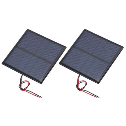 MECCANIXITY 2 Pcs 3V 0.63W 210mA Mini Solar Panels, Small Polycrystalline Solar Cell Panel with 2 Cable for DIY Electric Toy Materials Kits Charger, 70mm x 70mm - style: 3V 0.63W 210mA
