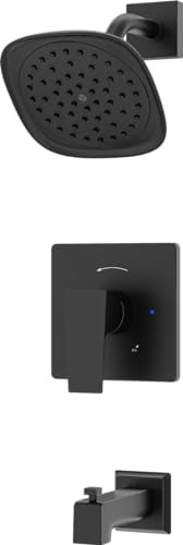 Symmons Verity Single Handle Wall Mounted Tub and Shower Trim Kit - color: Matte Black