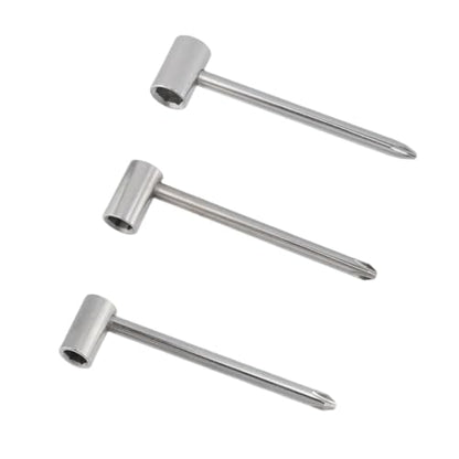 Sliver Guitar Truss Rod Guitar Neck Box Repair Wrench Accessory Repair Tool, Inner Dia 6mm & 7mm & 8mm, Sleeve Length 19mm - color: Silver, size: 6mm, 7mm, 8mm; 19mm Sleeve Length