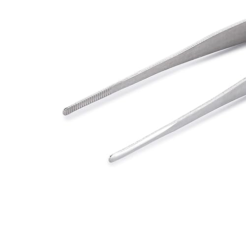 Huron Tweezers, Round End 7.9" (1/3/10 pc) (1 pc) - style: Round End, 7.9"