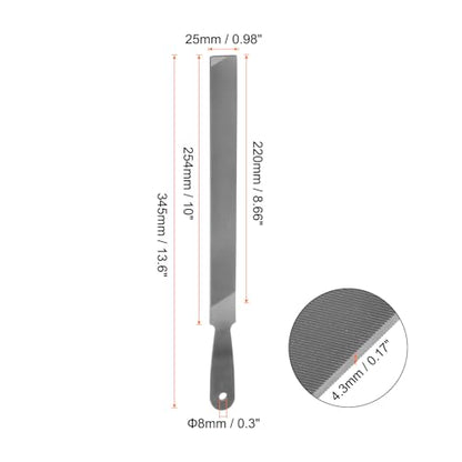 HARFINGTON Farmers Own Files 10 Inch High Carbon Steel Single Cut Flat Hand Rasp File for Deburring and Removing Material - size: 10 Inch